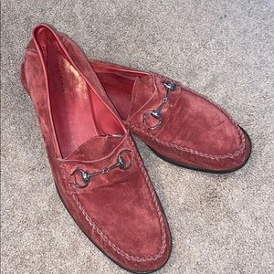 Men’s Salmon Suede Gucci Loafers (Size 13)